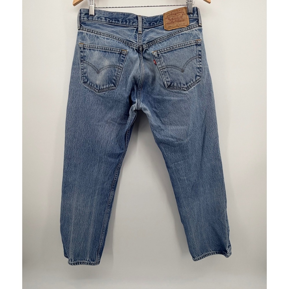 Vintage Levi's 501 XX Jeans 34x32 Button Fly Straight Leg Mens Made in Mexico 99 - Picture 3 of 8